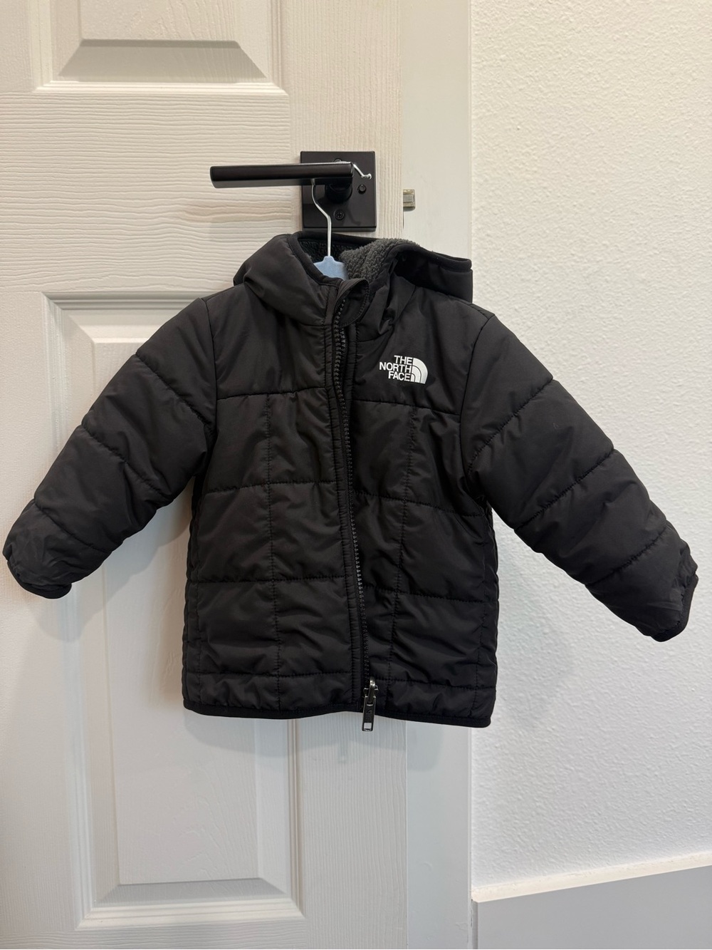 The North Face Black Hooded Puffer Jacket 12-18 Months